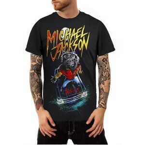 Fashion Michael Jackson Werewolf This Is It Unisex Tee Black Tshirt